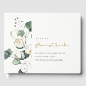 Rustige Leafy Green Eucalyptus Foliage Wedding Gastenboek (Voorkant)