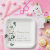 Rustige Leafy Green Eucalyptus Foliage Wedding Papieren Bordje (Feest)