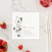 Rustige Leafy Green Eucalyptus Foliage Wedding Servet (Insitu)