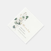 Rustige Leafy Green Eucalyptus Foliage Wedding Servet (Hoek)