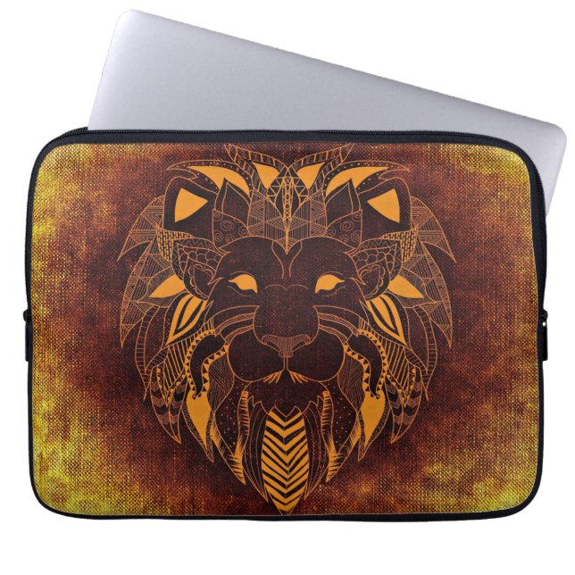 Rustige Leeuwenkop Laptop Sleeve (Voorkant)
