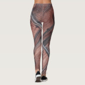 Rustige Leggings met roodbruine vlek met naam (Achterkant)