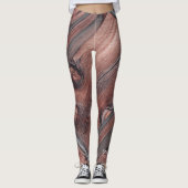 Rustige Leggings met roodbruine vlek met naam (Voorkant)