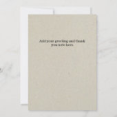 Rustige lente bloesems Weddenschap Hartelijk dank Bedankkaart (Achterkant)