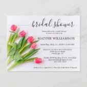 Rustige lentetulpen — Bridal Shower-uitnodiging Aankondigingskaart (Voorkant)