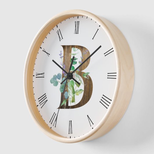 Rustige Letter B Lijst-klok (Hoek)