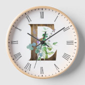 Rustige Letter E Lijst-klok (Voorkant)