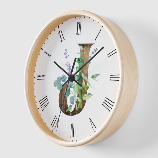 Rustige Letter J Houten Lijst Clock (Hoek)