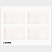 Rustige lichte abrikozen rechthoekige sticker (Vel)