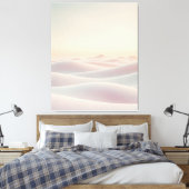 Rustige lichte achtergrond met zandduinen canvas afdruk (Insitu (Slaapkamer))