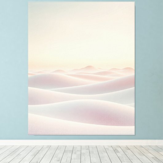 Rustige lichte achtergrond met zandduinen canvas afdruk (Insitu (Houten vloer))