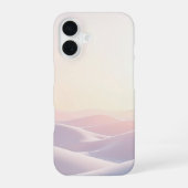 Rustige lichte achtergrond met zandduinen iPhone 16 hoesje (Achterkant)