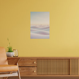 Rustige lichte achtergrond met zandduinen poster