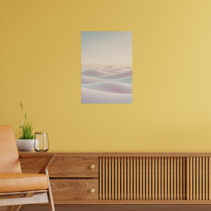 Rustige lichte achtergrond met zandduinen poster
