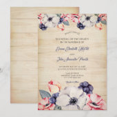 Rustige lichte boszomer bloesem bruiloft kaart (Voorkant / Achterkant)