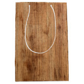 Rustige lichte houttoon medium cadeauzakje (Voorkant)