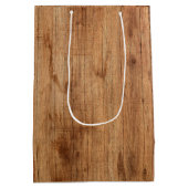 Rustige lichte houttoon medium cadeauzakje (Achterkant)