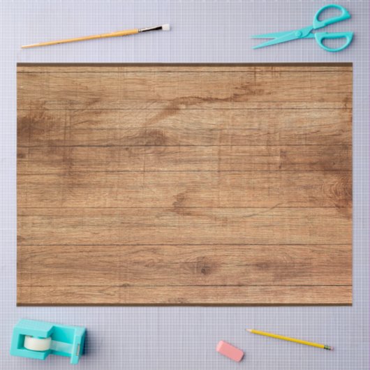 Rustige lichte houttoon tissuepapier (Craft)