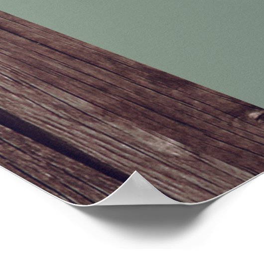 Rustige lichten en houten foto's Vrijgezellenfeest Poster (Hoek)