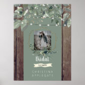 Rustige lichten en houten foto's Vrijgezellenfeest Poster (Voorkant)