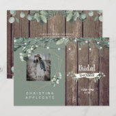 Rustige lichten en Vrijgezellenfeest met houtenfot Kaart (Voorkant / Achterkant)