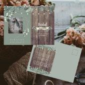 Rustige lichten en Vrijgezellenfeest met houtenfot Uitnodiging Briefkaart