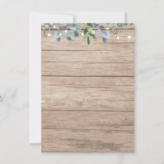 Rustige lichten Floral repetitie Kaart (Achterkant)