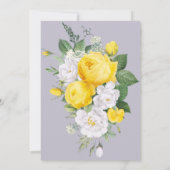 Rustige lichten Geel Floral bruiloft programma (Achterkant)