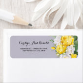 Rustige lichten Geel Floral Etiket (Insitu)