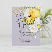 Rustige lichten Geel sparen de datum Kaart (Staand voorkant)