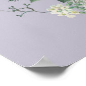 Rustige lichten Gele Floral Weddenschap Welkom Poster (Hoek)