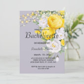 Rustige lichten Gele Florale vrijgezellenpartij Kaart (Staand voorkant)