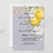 Rustige lichten Gele repetitie Binnenuitnodiging Kaart (Voorkant)