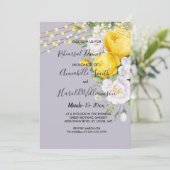 Rustige lichten Gele repetitie Binnenuitnodiging Kaart (Staand voorkant)