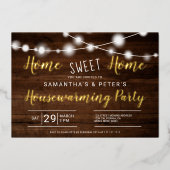 Rustige lichten thuis folie uitnodiging (Voorkant)