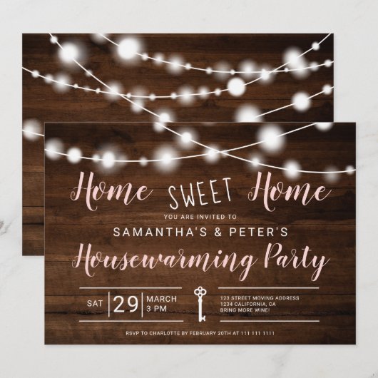 Rustige lichten thuis kaart (Voorkant / Achterkant)