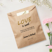 Rustige liefde is Sweet Gold script Dank je bruilo Bedankzakje (Gezegeld)
