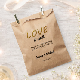 Rustige liefde is Sweet Gold script Dank je bruilo Bedankzakje