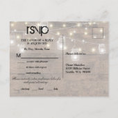 Rustige lights Floral Reception Dinner RSVP Entree Uitnodiging Briefkaart (Achterkant)