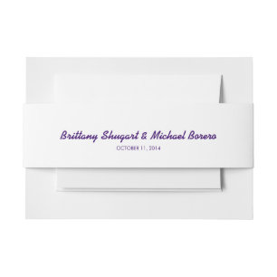 Rustige lights Paars Belly Band Uitnodigingen Wikkel