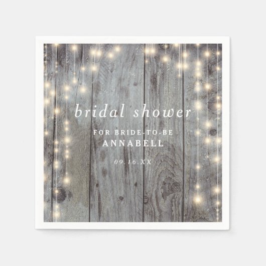 Rustige lights Vrijgezellenfeest Servet (Voorkant)