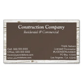 Rustige Lijst bruine rechthoek Magnetisch Visitekaartje (Voorkant)