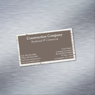 Rustige Lijst bruine rechthoek Magnetisch Visitekaartje