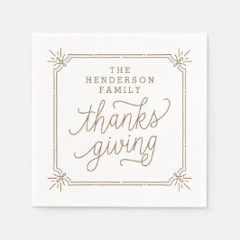 Rustige Lijst - Gepersonaliseerde Thanksgiving Servet