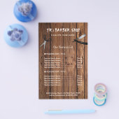 Rustige lijst met prijzen voor houtslanken flyer (Enkel)