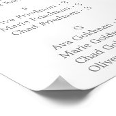 Rustige Lila alfabetische bruiloft Poster (Hoek)