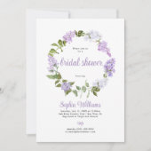 Rustige Lila bloemen Bridal Shower Kaart (Voorkant)