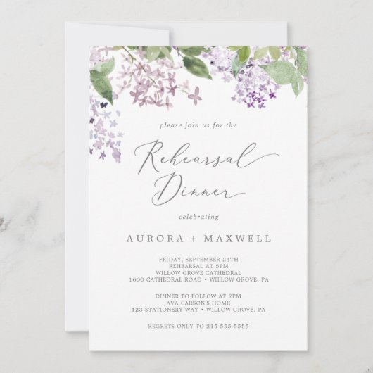 Rustige Lila repetitie Kaart (Voorkant)