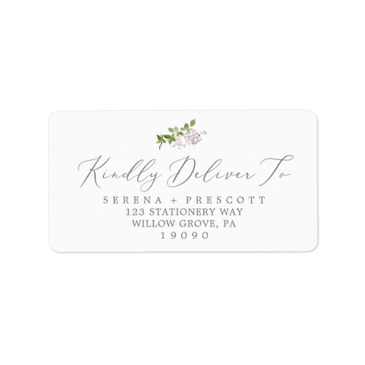 Rustige Lila RSVP-Adresetiketten Etiket (Voorkant)