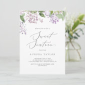 Rustige Lila Sweet Sixteen Birthday Kaart (Staand voorkant)